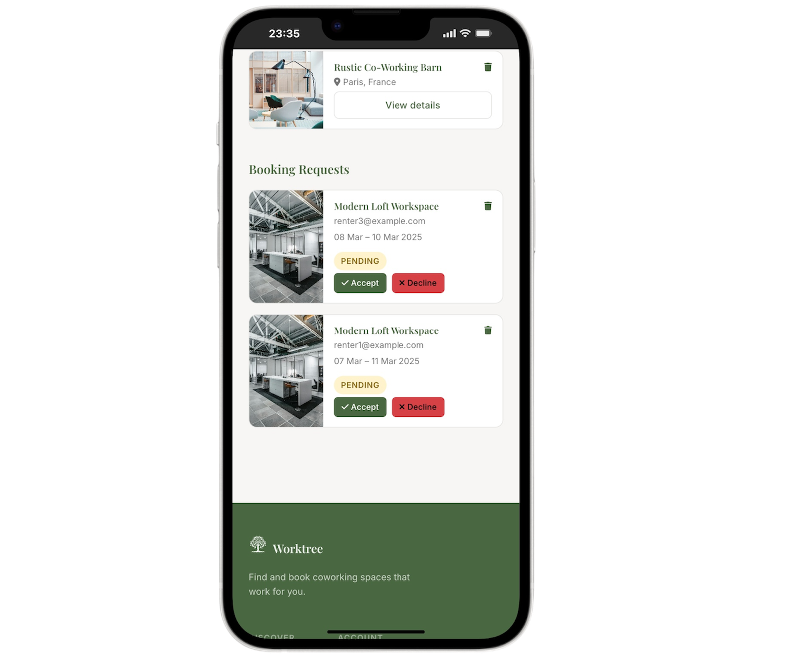 WorkTree Bookings
