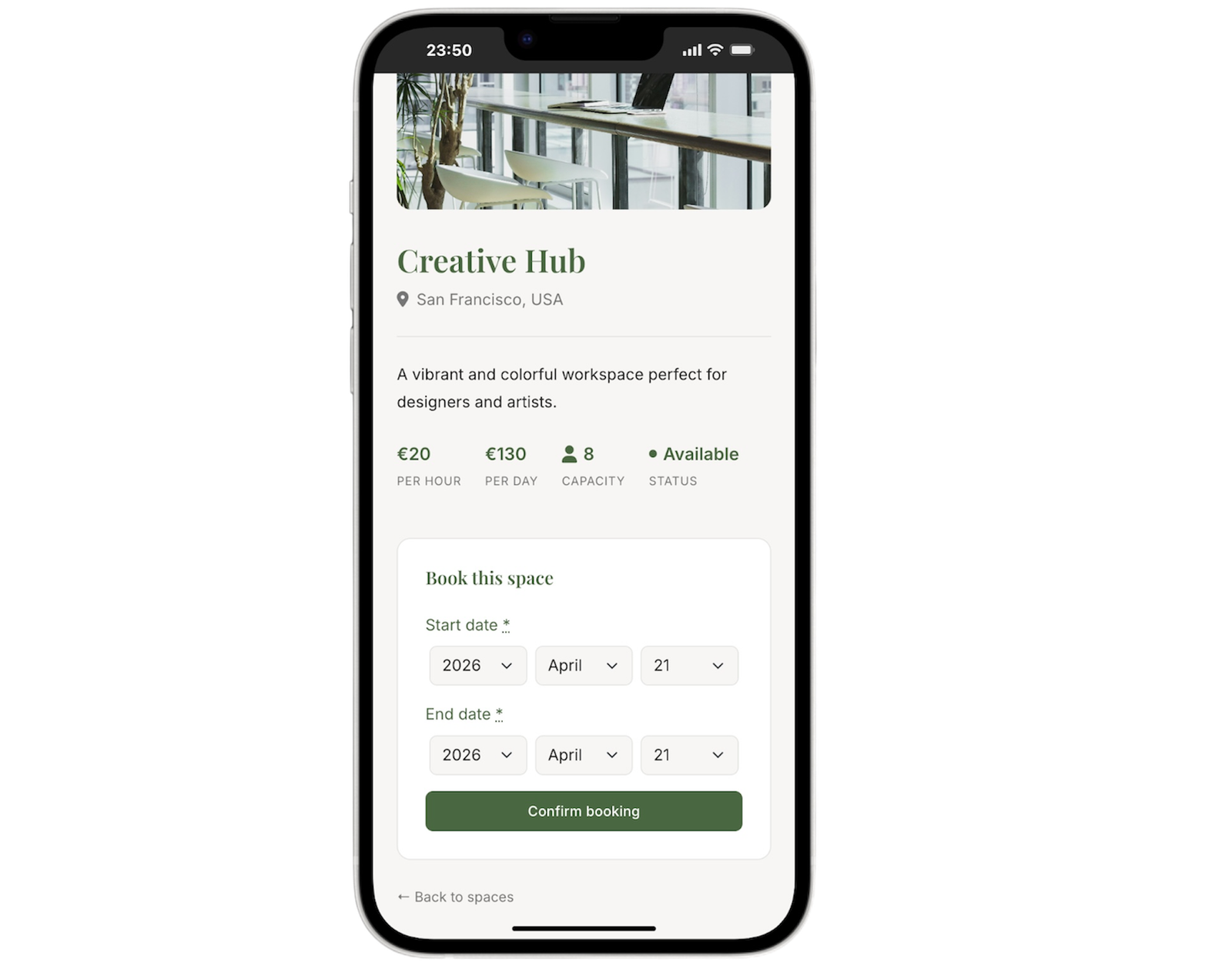WorkTree Space Page